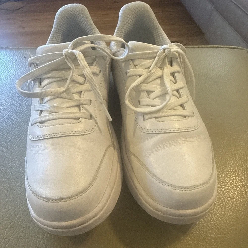 Orthofeet Wander 81104 Women 8.5 Medium White Leather‎ Hands Free Walking Shoes